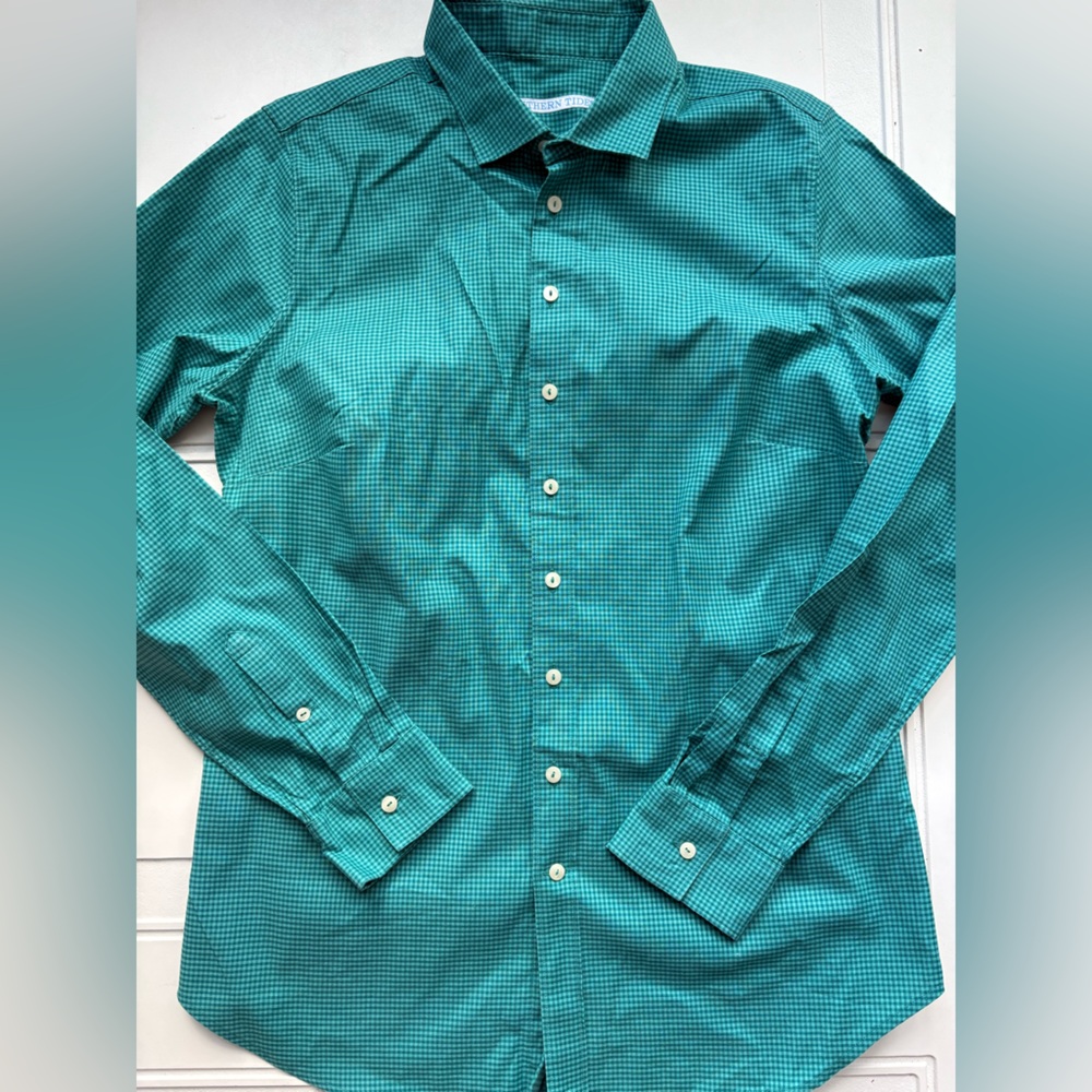 Southern Tide Women’s Green Gingham Button‎ Down Shirt Size 6